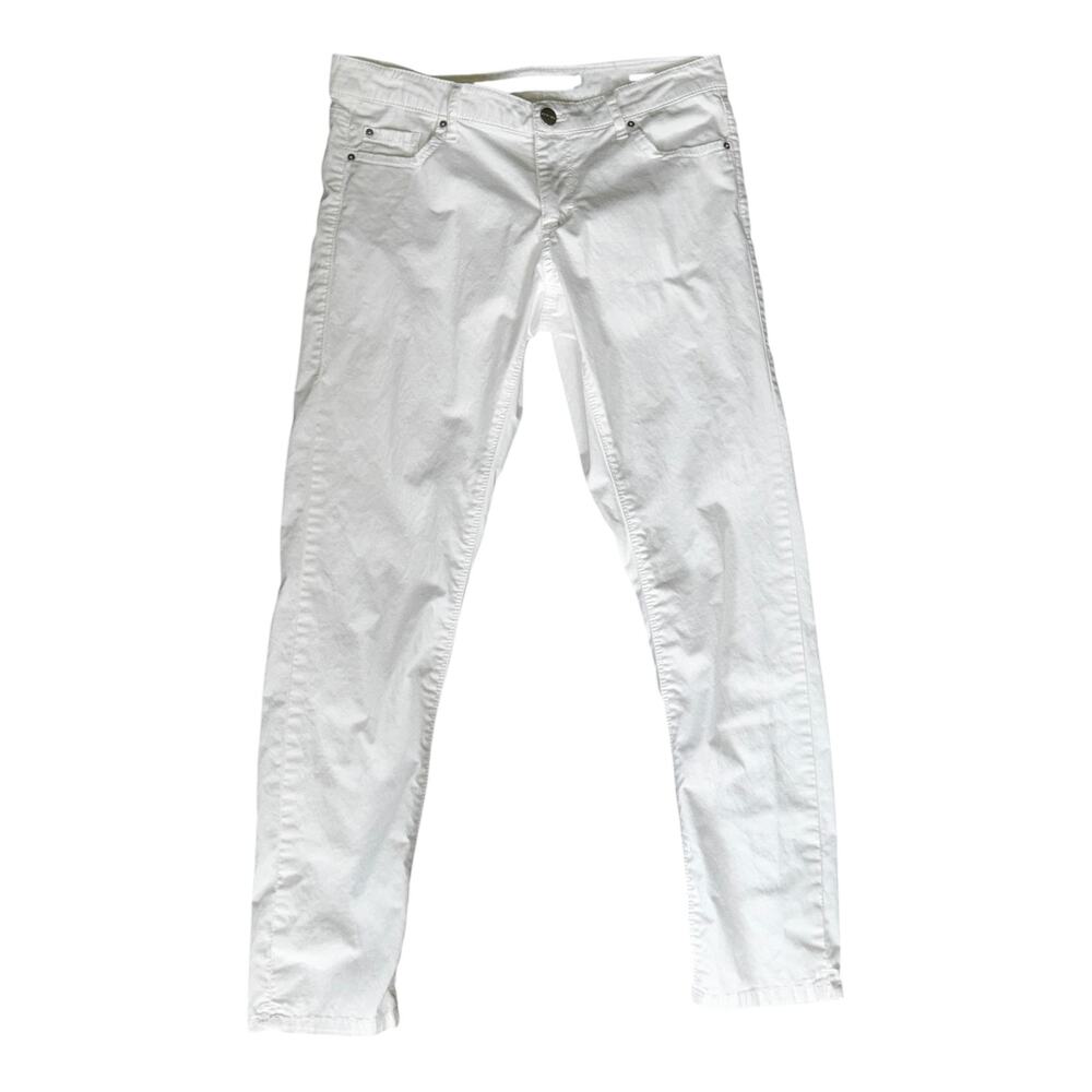 Silvian Heach IT 42 US 28 White Slim Fit 5-Pocket Stretch Pants